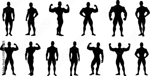 Gym silhouette on white background