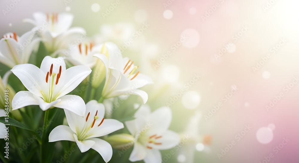 Fototapeta premium Whispers of Dawn Lilies AI Generated