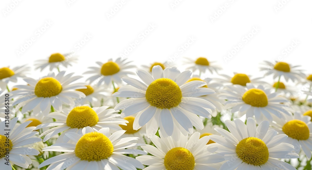 Fototapeta premium Sunlit Daisy Dreams AI Generated