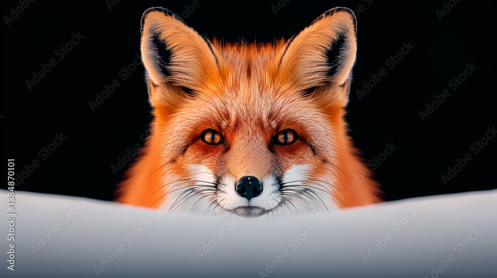 Fototapeta premium Beautiful Red Fox in Autumn Landscape