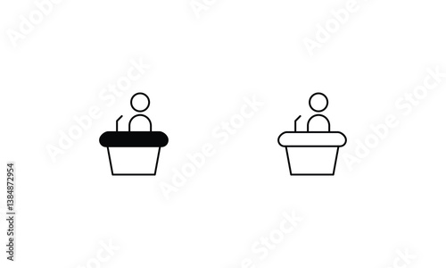 Speeches icons set vector stock illustration