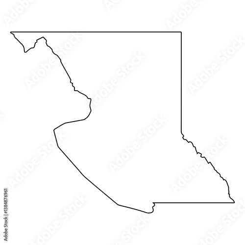 British Columbia Outline Clean Vector Map border Western Canadian Province