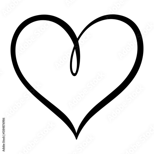 Elegant Swirl Heart Love, R...
