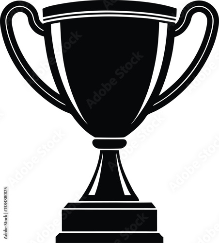 Trophy Silhouette Black Vector