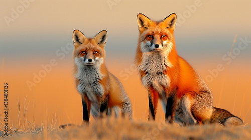 Curious and Alert Red Fox in Nature