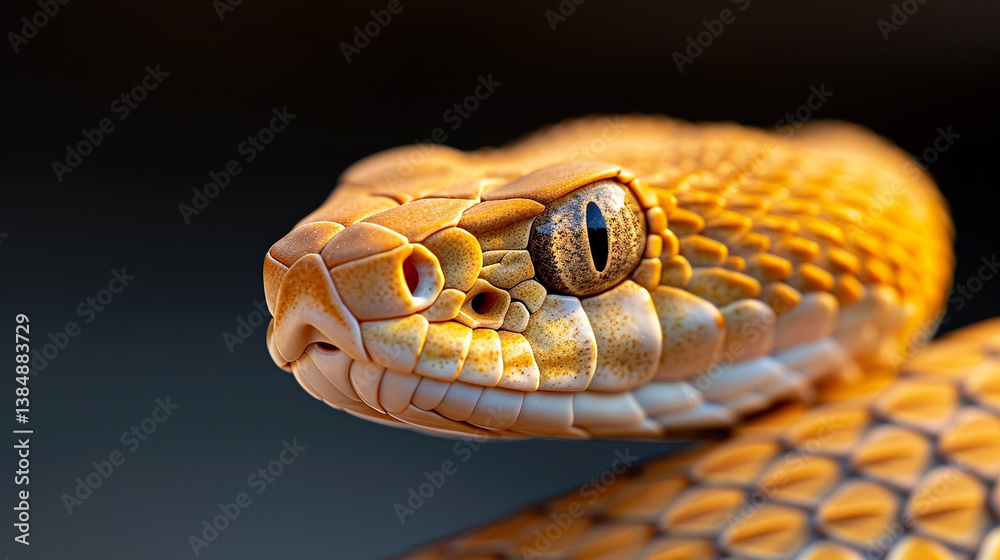 Deadly Elegance – Detailed Rattlesnake Close-Up Photography