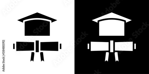 Degree icons vector set in solid flat style