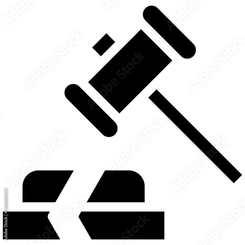 Broken Gavel Icon
