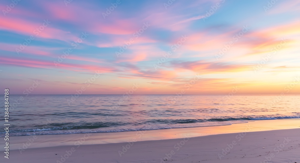 Fototapeta premium Pastel Hues of Evening Calm AI Generated
