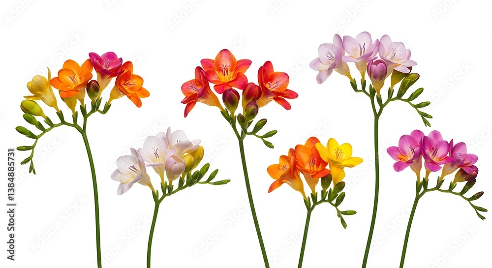 Fototapeta premium Chromatic Bloom AI Generated