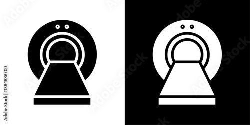MRI icons vector set in solid flat style