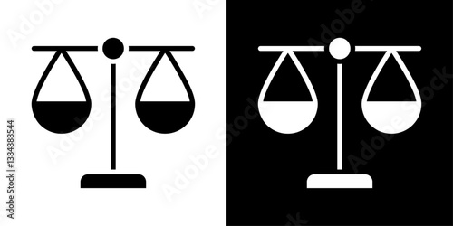 Scales icons vector set in solid flat style