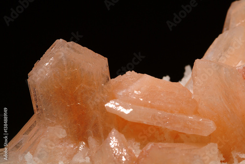 Mineral Stilbite, A hedgehog of cream peach crystals with minor frosty quartz, Jalgaon, Maharashtra, India
