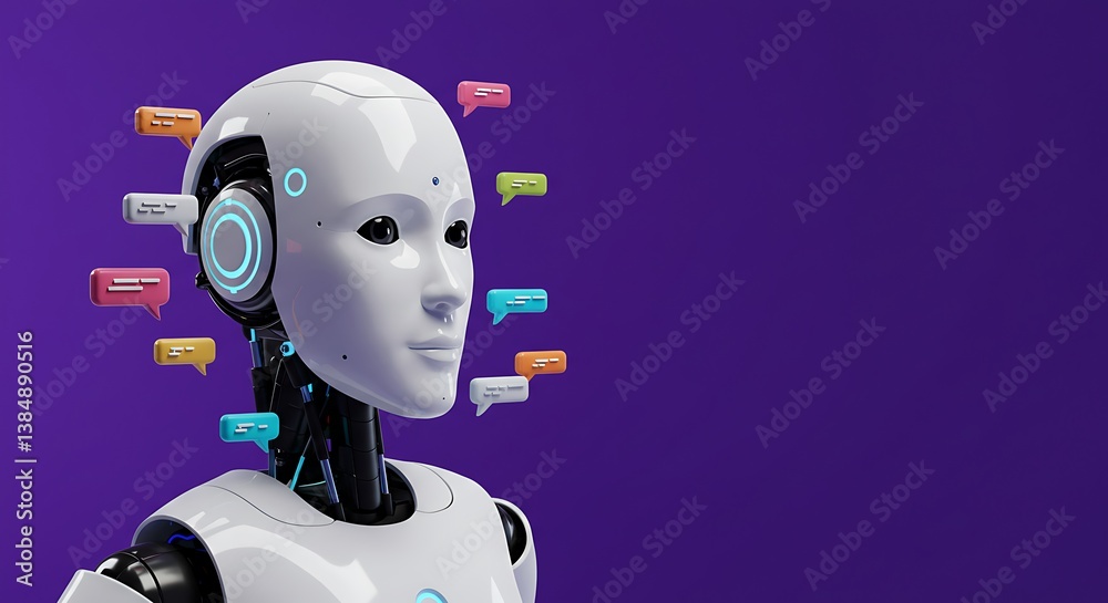 Naklejka premium Digital Mind's Chorus AI Generated