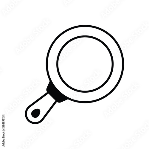 Magnifying Glass icon isolated on a white background. Vector illustration.