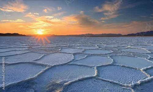 Rann of Kutch salt desert during sunset, vast white landscape