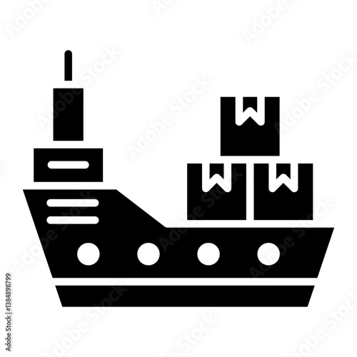 Worldwide Shipping Boat Icon