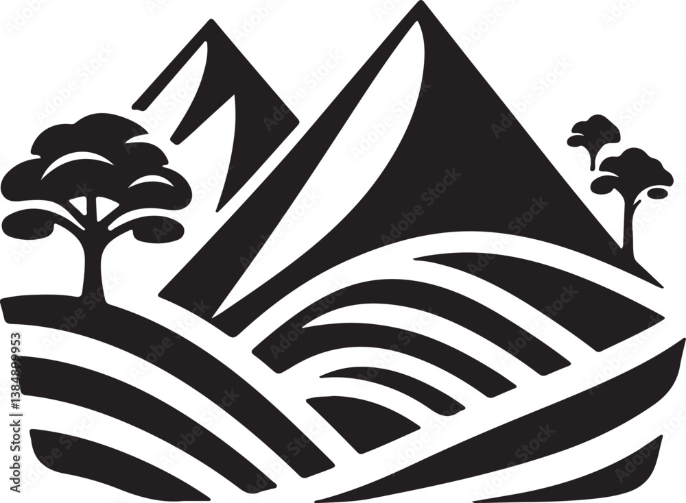 Obraz premium black and white vector illustration of a flower