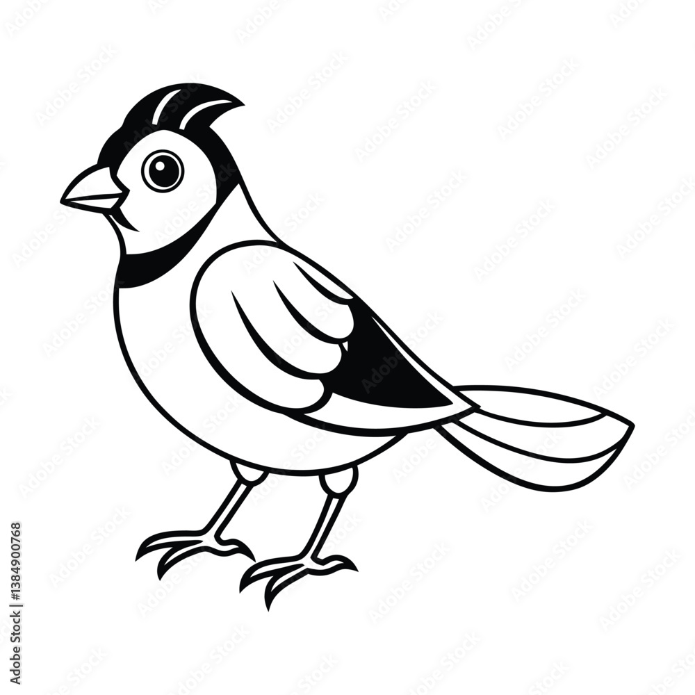 Fototapeta premium vector illustration of a bird line art 