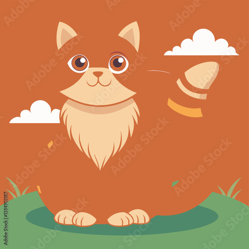 Cartoon illustration of cat