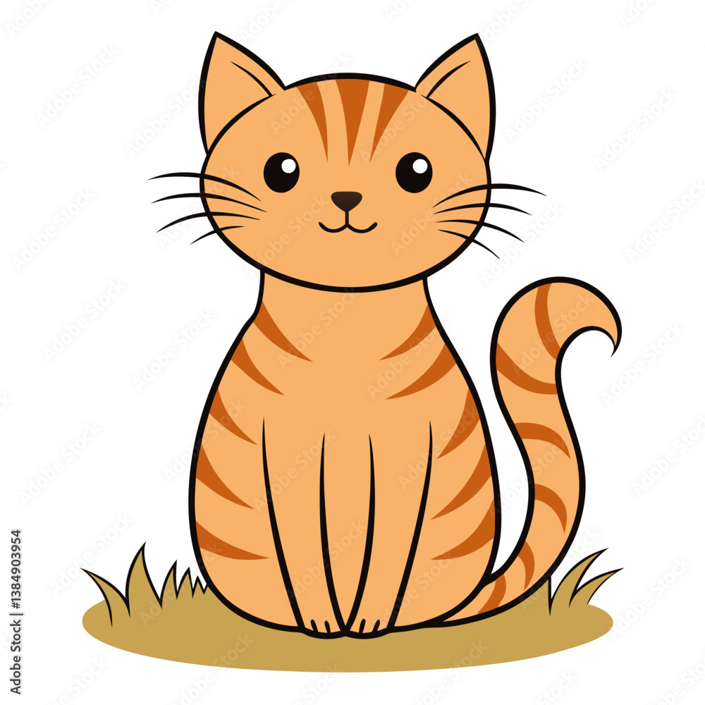 Obraz premium vector illustration of a domestic cat