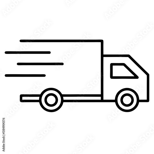 vector illustration of a delivery truck