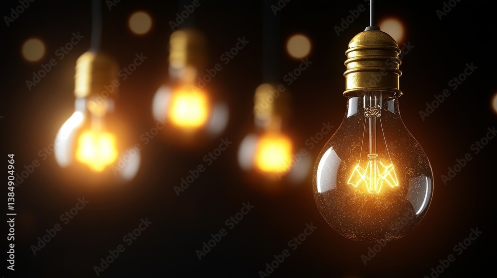 Old-Style Edison Bulbs: Comforting Light in a Murky Room Old-Style Edison Bulbs: Comforting Light in a Murky Room