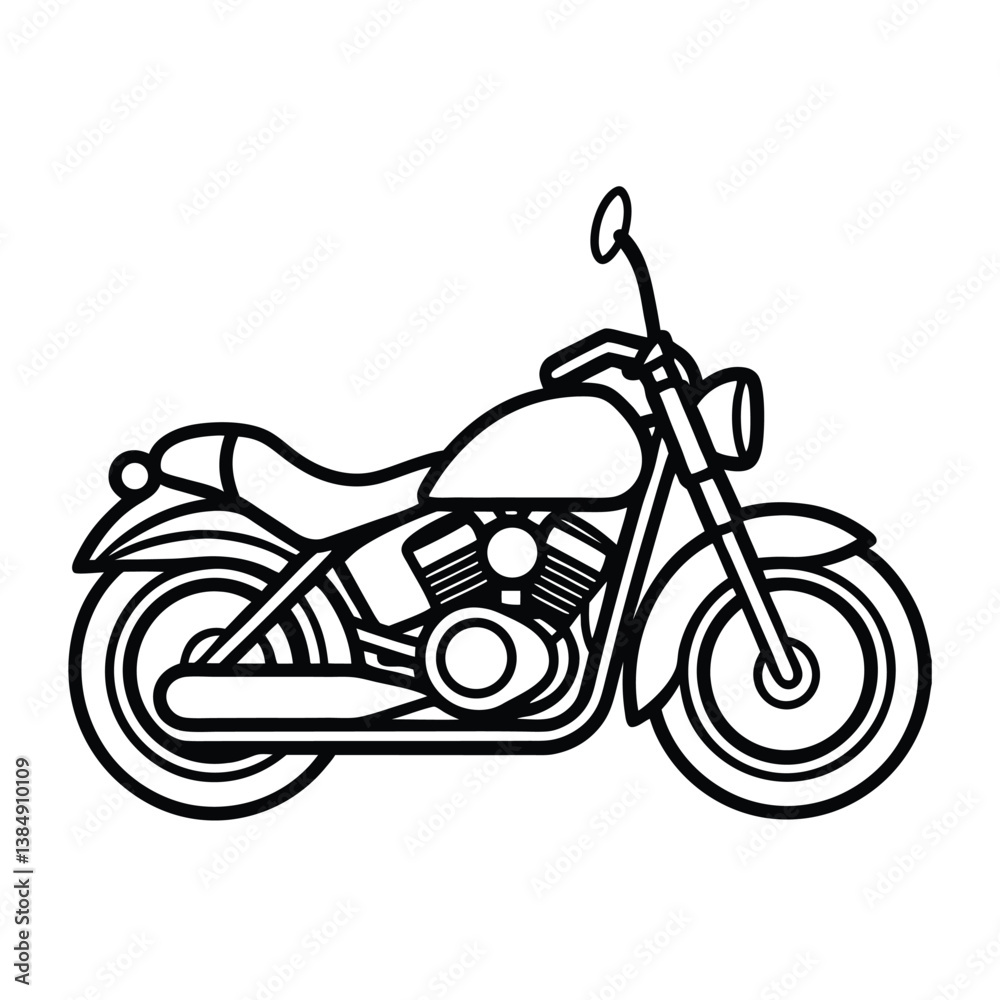 Fototapeta premium vector illustration of a motorcycle