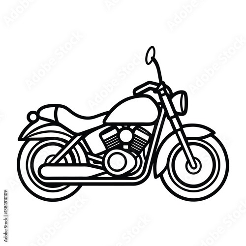 vector illustration of a motorcycle
