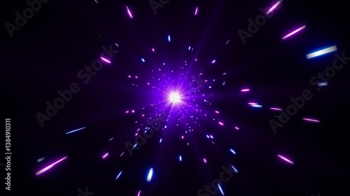 Shiny Light Flare in the Hyperspace Warp