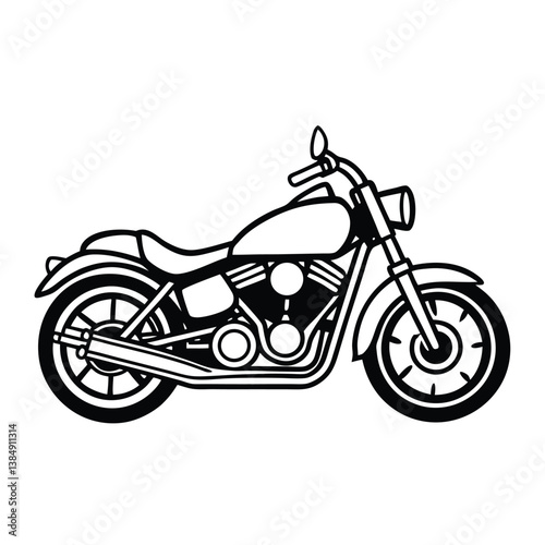 vector illustration of a motorcycle