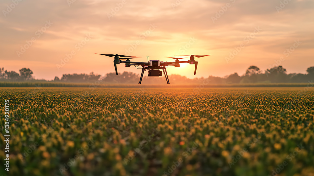 An AI powered agricultural drone collecting data on crop health and providing real time insights for precision farming, Agriculture technology style, photo of An AI powered agricultural drone collecting data on crop health and providing real time insights for precision farming, Agriculture technology style, photo of
