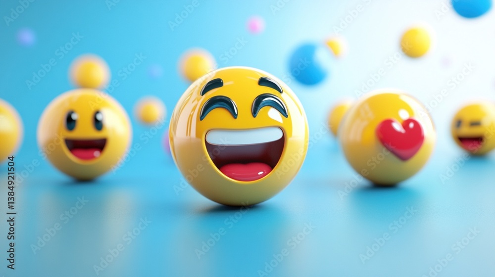 Joyful emoji characters Joyful emoji characters