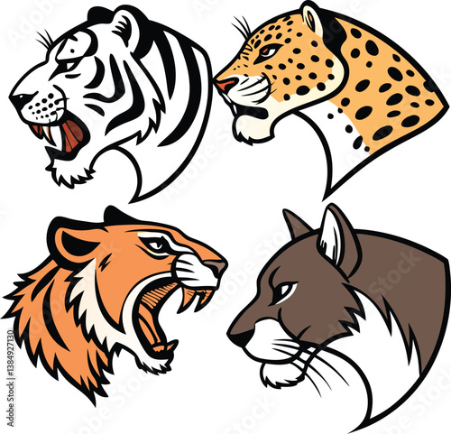 vector illustration of a tiger