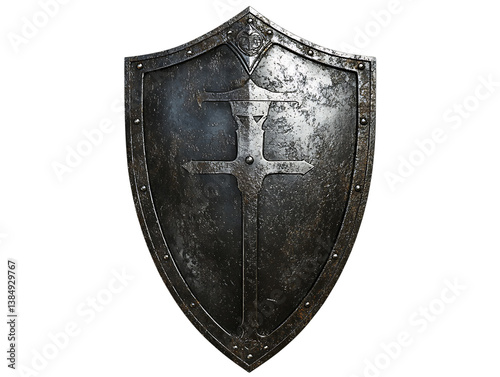 medieval shield dark ages knight shield on Transparent Background 