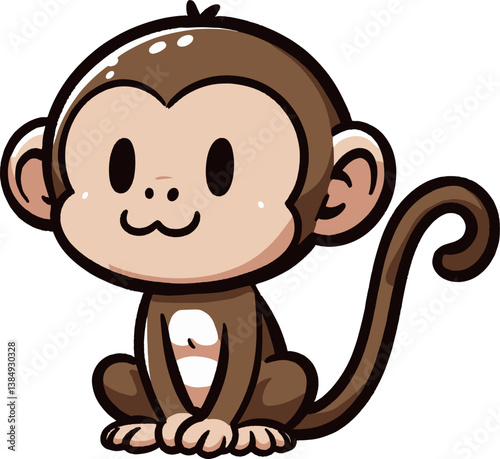 シンプルな猿のイラスト
