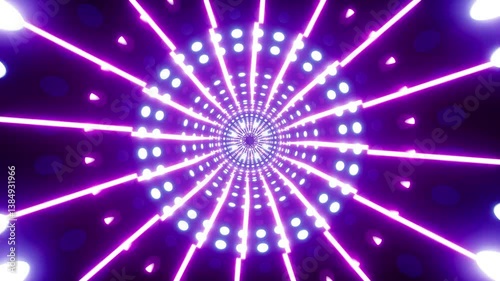 VJ Loop of Pulsing Light Streaks in the Lamp Tunnel