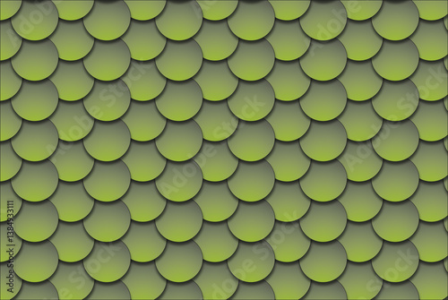 Mermaid fish scale wave japanese seamless pattern.  Paper cut style, 3d effect. Print for textile, wallpaper.