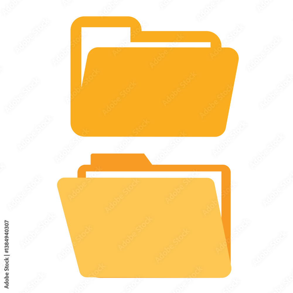 Folder or document flat logo design set Folder or document flat logo design set