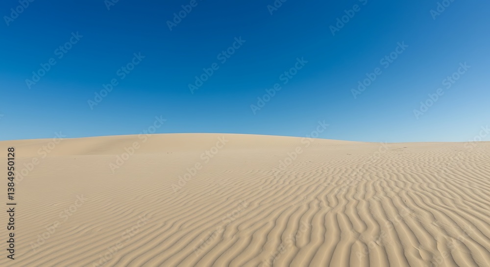 Naklejka premium Azure Embrace: Desert's Whisper AI Generated