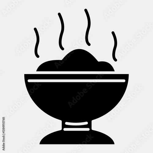 Icon copal incense. Day of the dead celebration elements. Icons in glyph style. Good for prints, posters, logo, party decoration, greeting card, etc.