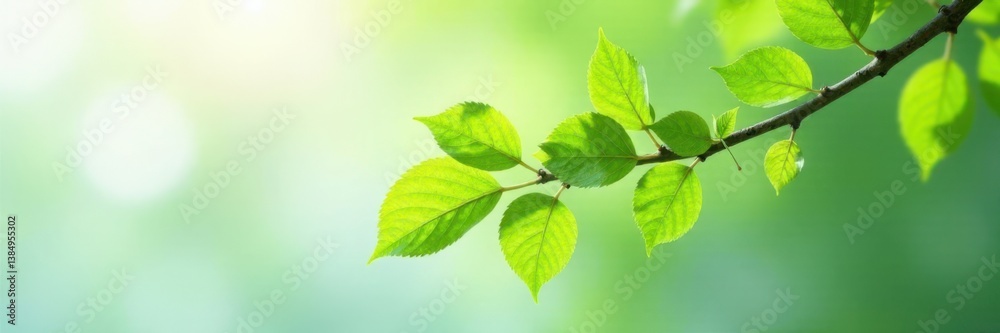 Single White Poplar Tree Branch with Drooping Leaves, trees, white background Single White Poplar Tree Branch with Drooping Leaves, trees, white background