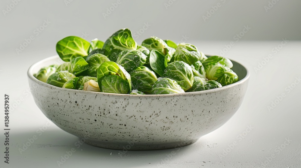 hyper realistic Brussels on bowl Sprouts photo , Solid White Background, food photography, hyper realistic Brussels on bowl Sprouts photo , Solid White Background, food photography,