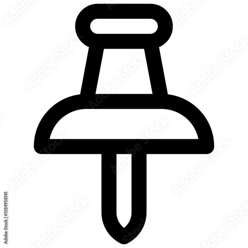 Tack. Editable stroke vector icon.