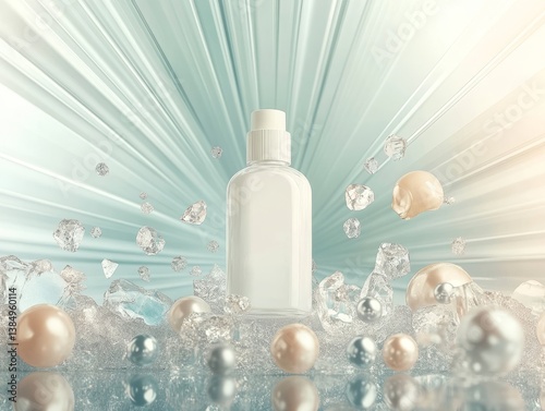 A white essence product bottle