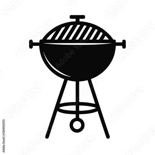 Barbecue grill vector silhouette