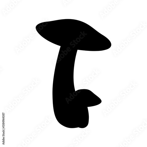 vector illustration of mushroom silhouette
