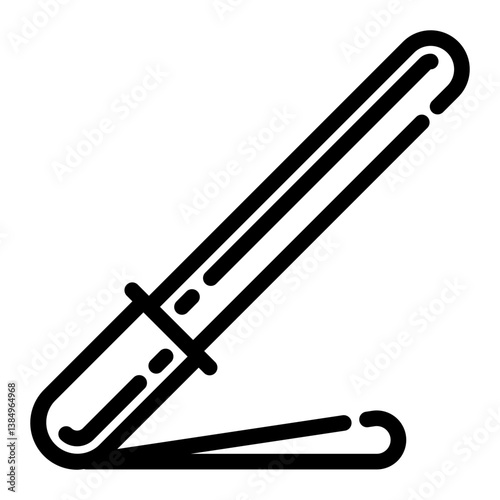 Baton Icon in Outline Style. Line Art