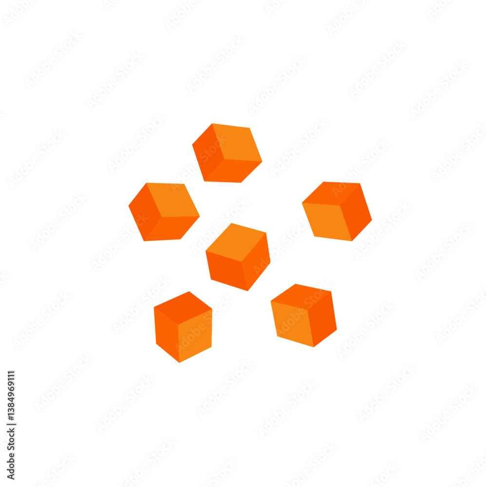 Carrots slices vector illustration