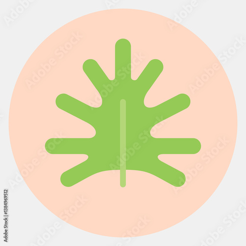 Icon philodendron. Plant leaves elements. Icon in color mate style.